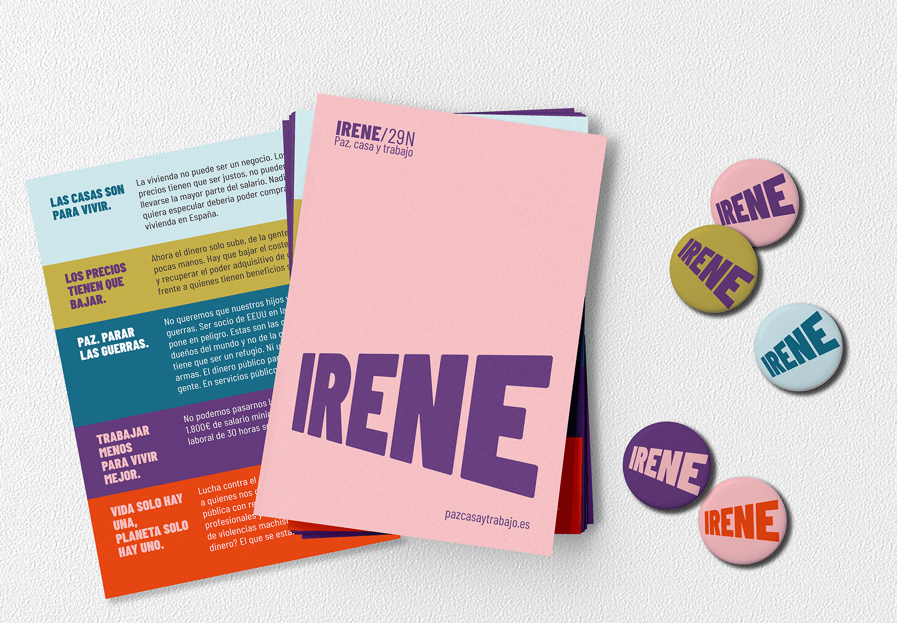 Irene, Irene, Irene: Montero lanza su campaña más personalista y oculta la marca Podemos