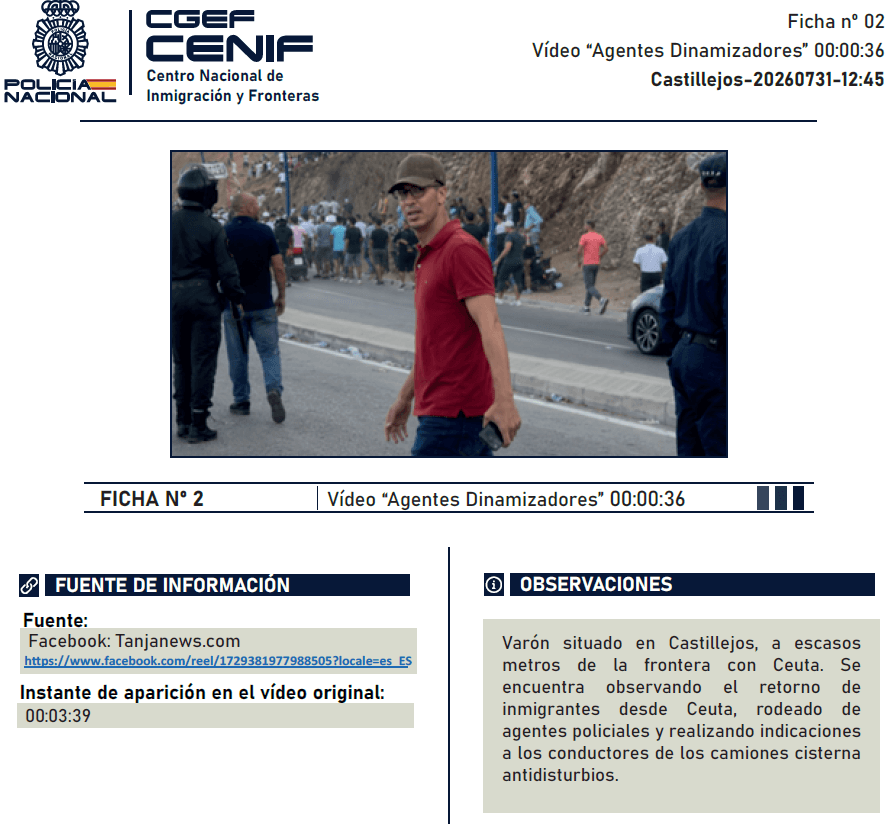 Un ex gendarme que llegó a Ceuta a nado identifica en la frontera a altos mandos de Interior de Marruecos "dando órdenes"