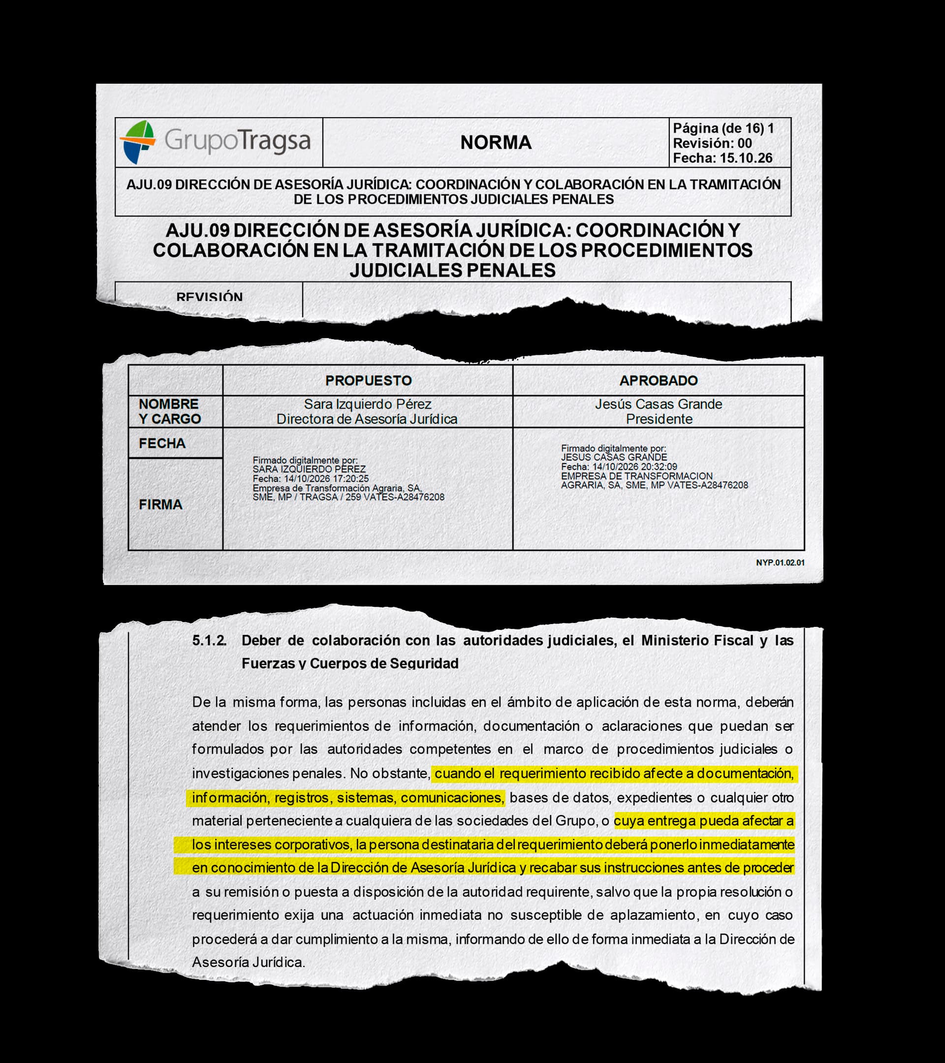 El presidente de Tragsa activó un escudo jurídico el mismo día de destaparse los correos de los 'enchufes'