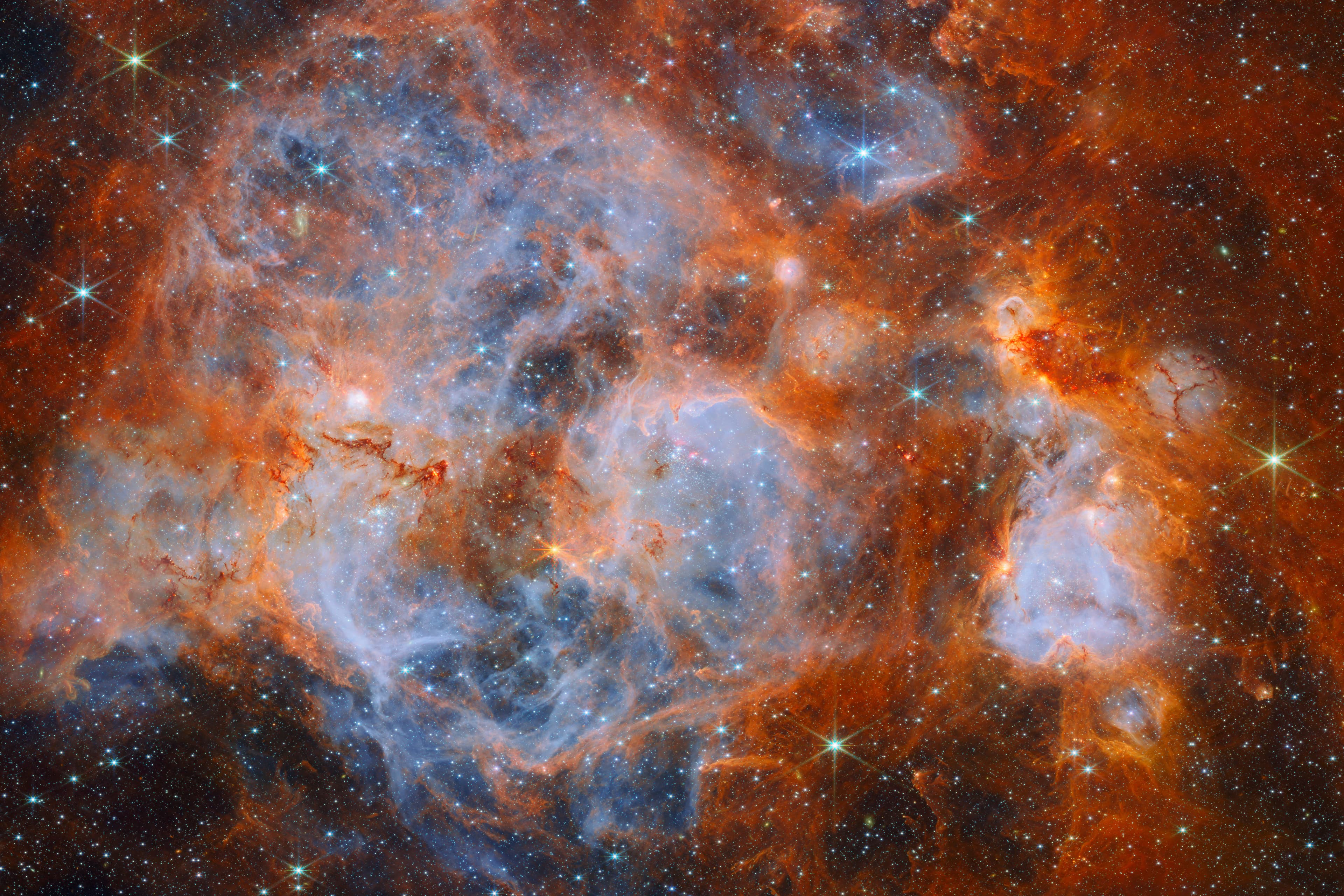 Webb Sees Turbulent Star Nursery
